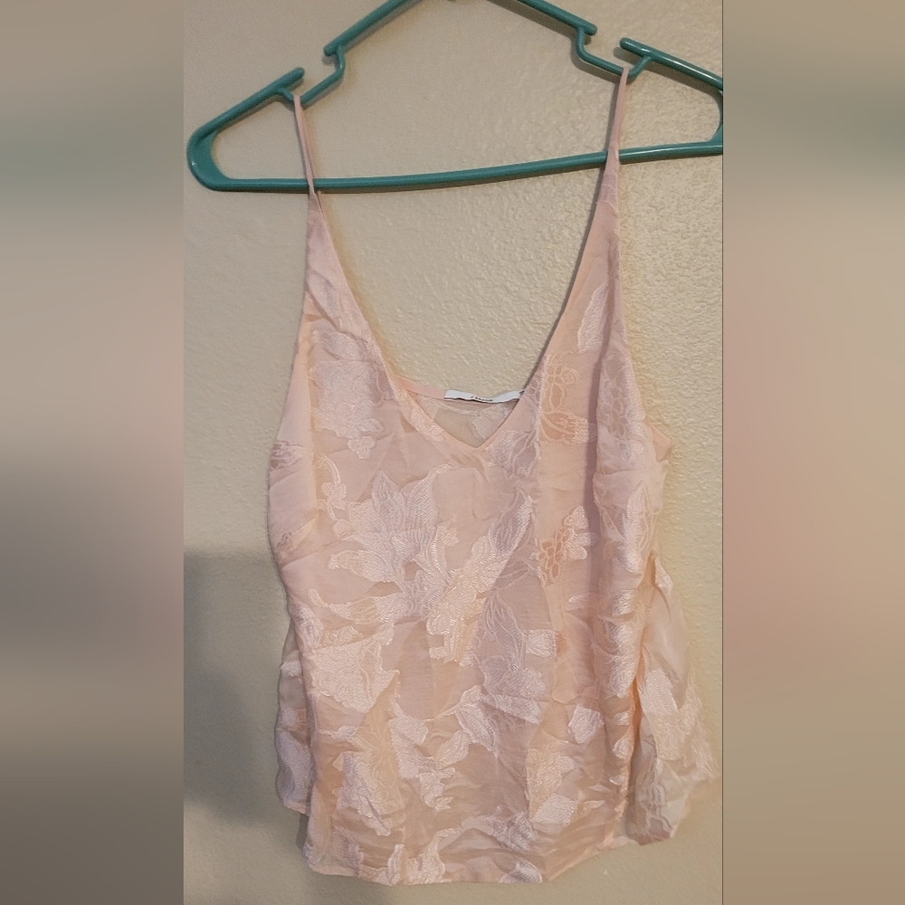J Brand Soft Pink Lace Camisole